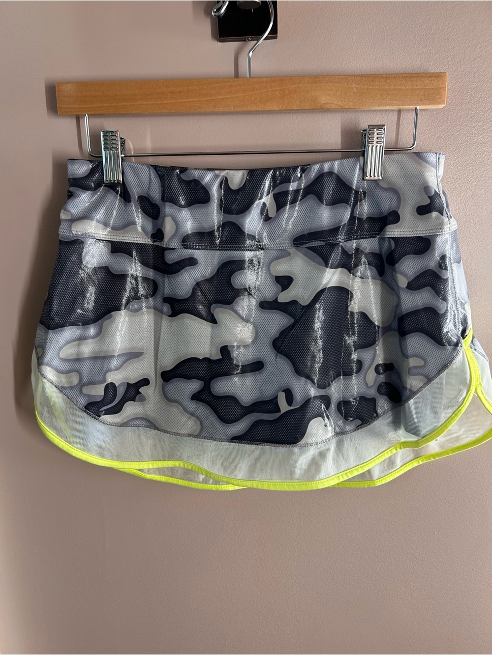 Women’s Lucky in Love Black and Lime Logo Tennis Skirt